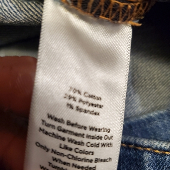 Talbots Flawless Girlfriend Five Pocket Blue Mid Rise Cuffed Shorts - Picture 4 of 5